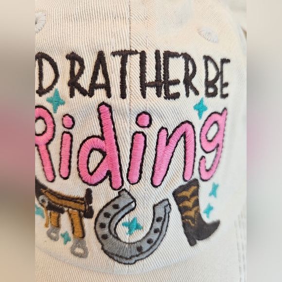 NWT Distressed Riding Cap - Picture 12 of 12